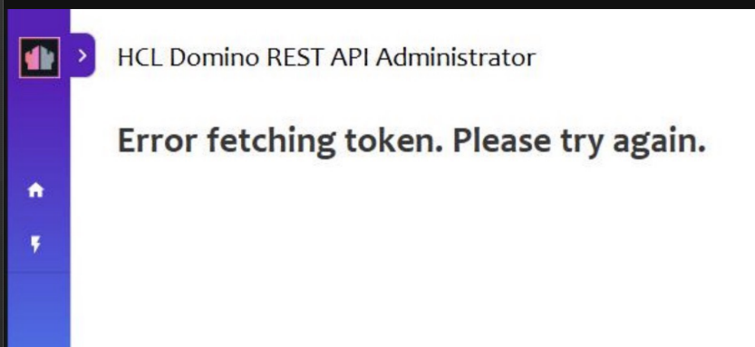 症狀:Error fetching token